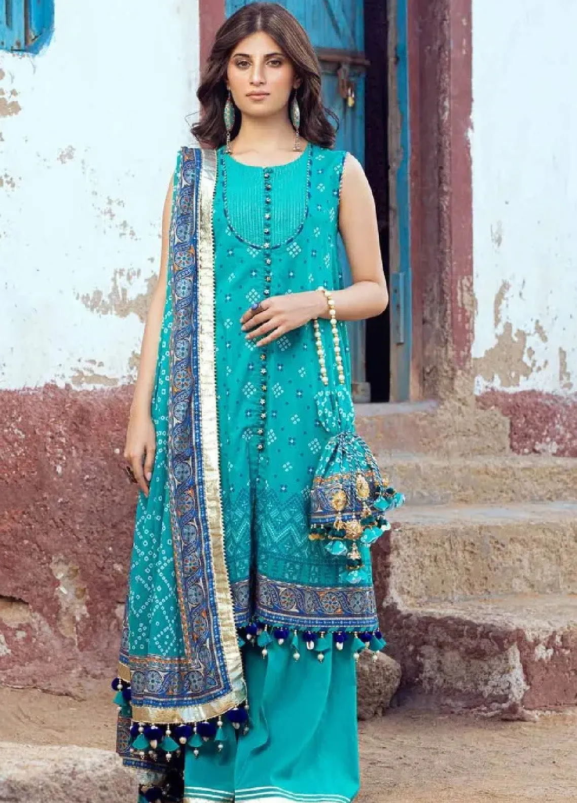 Chunri By Gul Ahmed Printed Lawn Unstitched 3 Piece Suit - GA24CL CL-42013 A