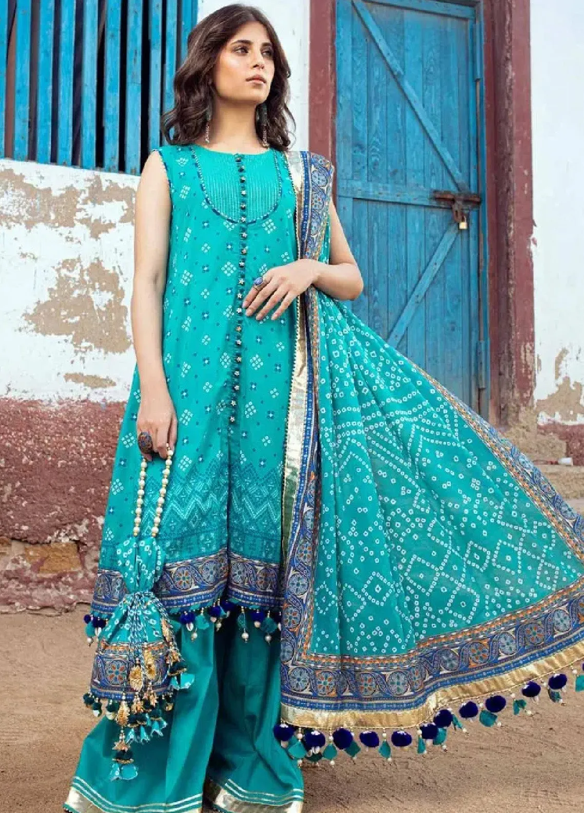 Chunri By Gul Ahmed Printed Lawn Unstitched 3 Piece Suit - GA24CL CL-42013 A