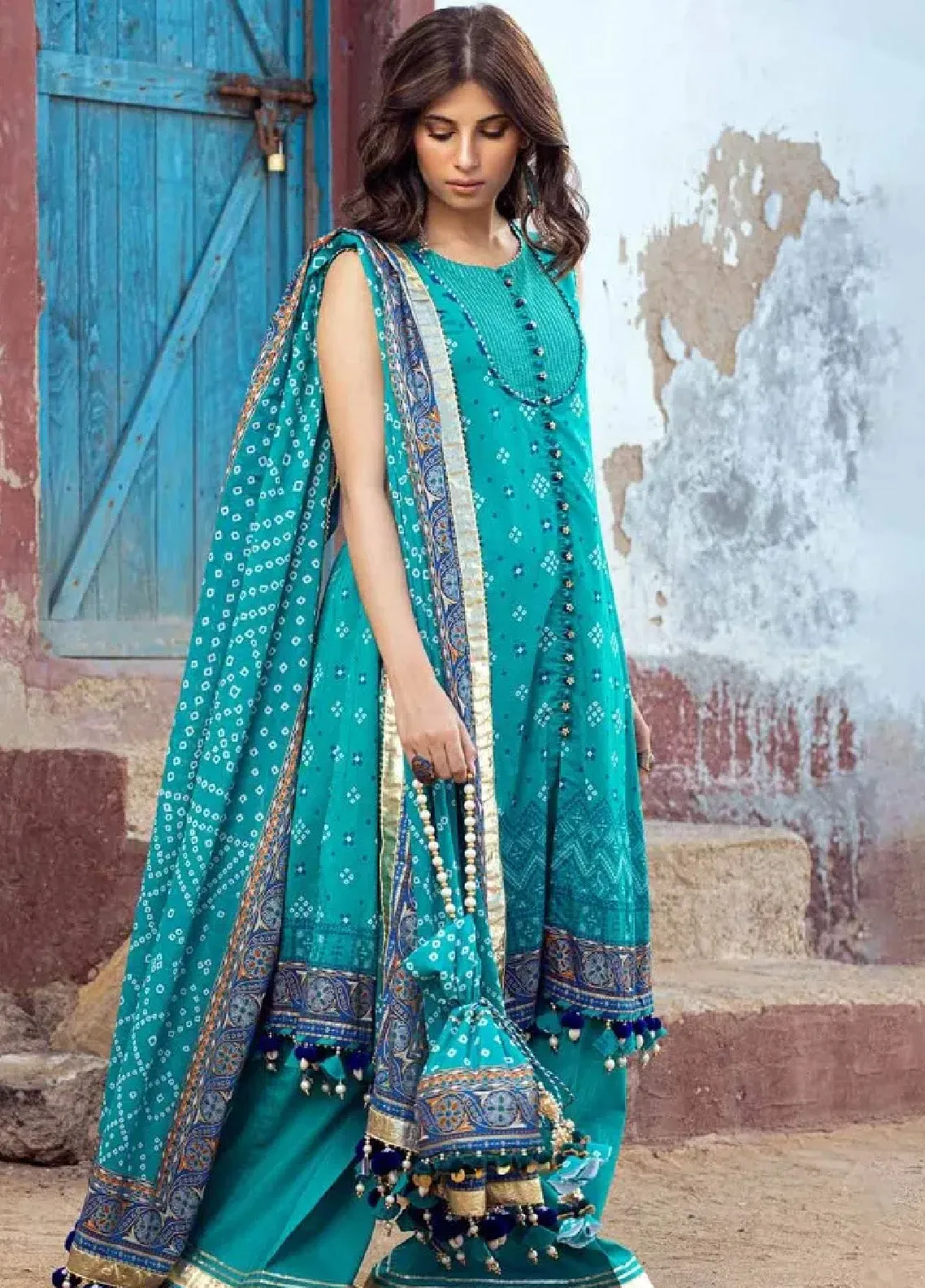 Chunri By Gul Ahmed Printed Lawn Unstitched 3 Piece Suit - GA24CL CL-42013 A