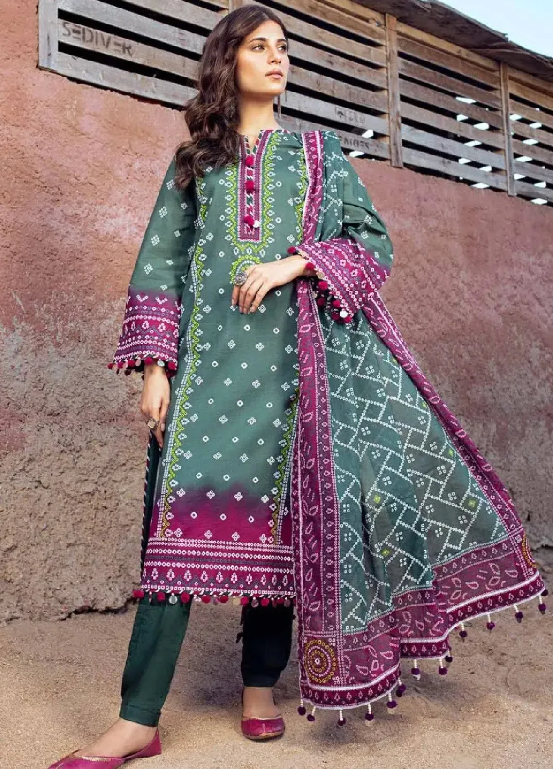 Chunri By Gul Ahmed Printed Lawn Unstitched 3 Piece Suit - GA24CL CL-42034 A