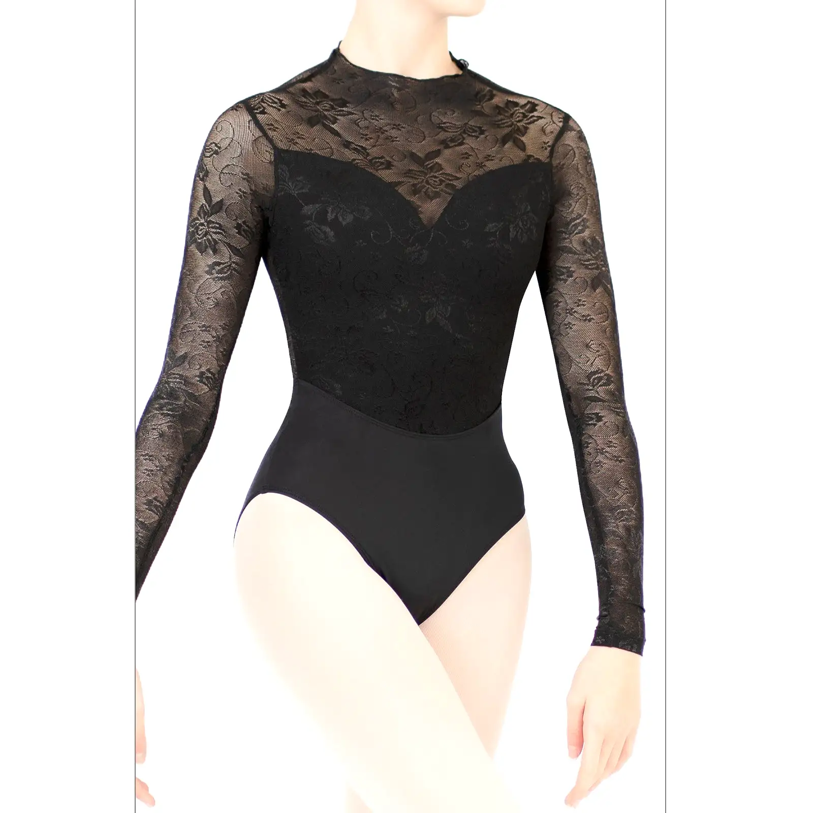 Danse de Paris Snowflake Leotard - Ebony Lace