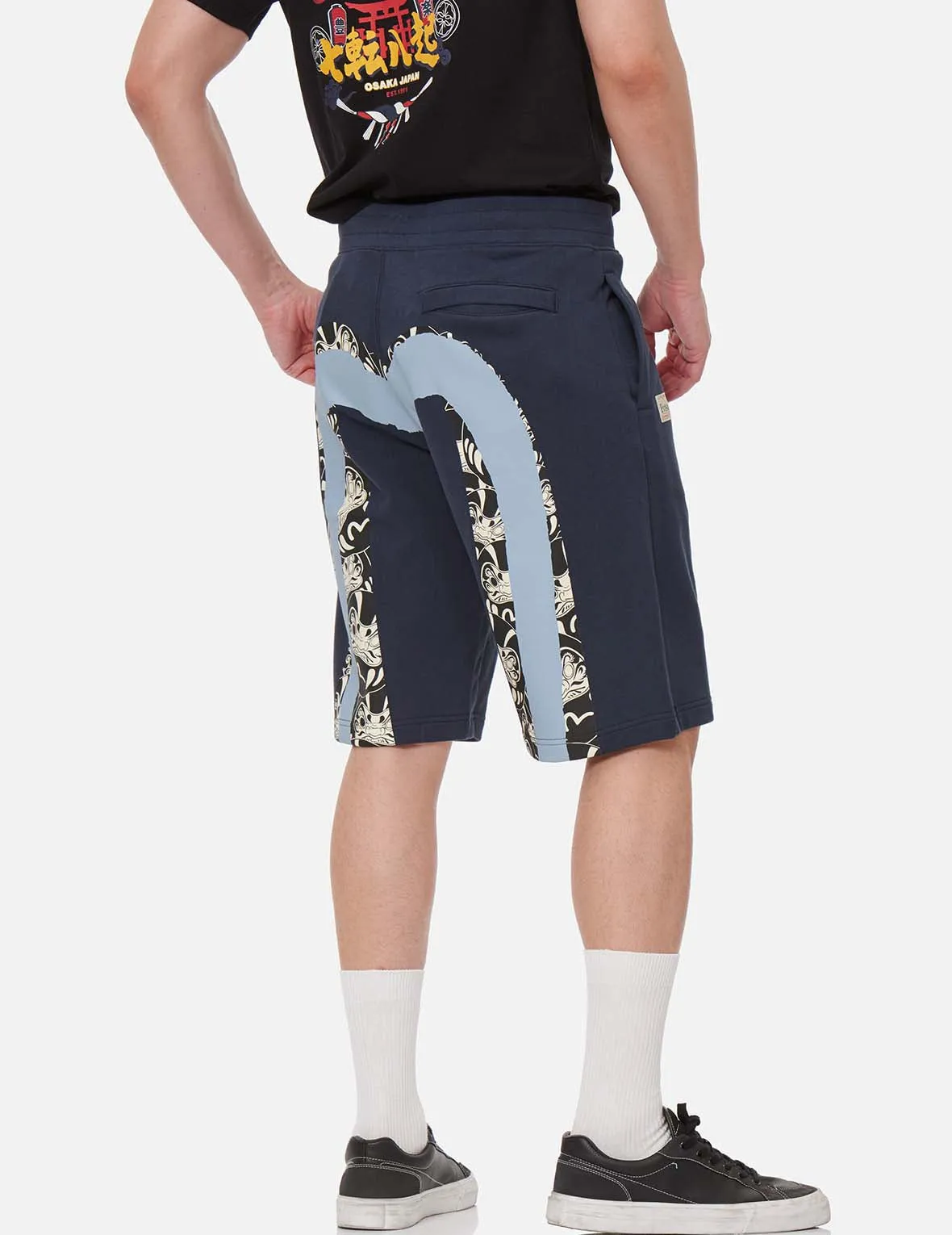 Double Daruma Daicock Print Sweat Shorts