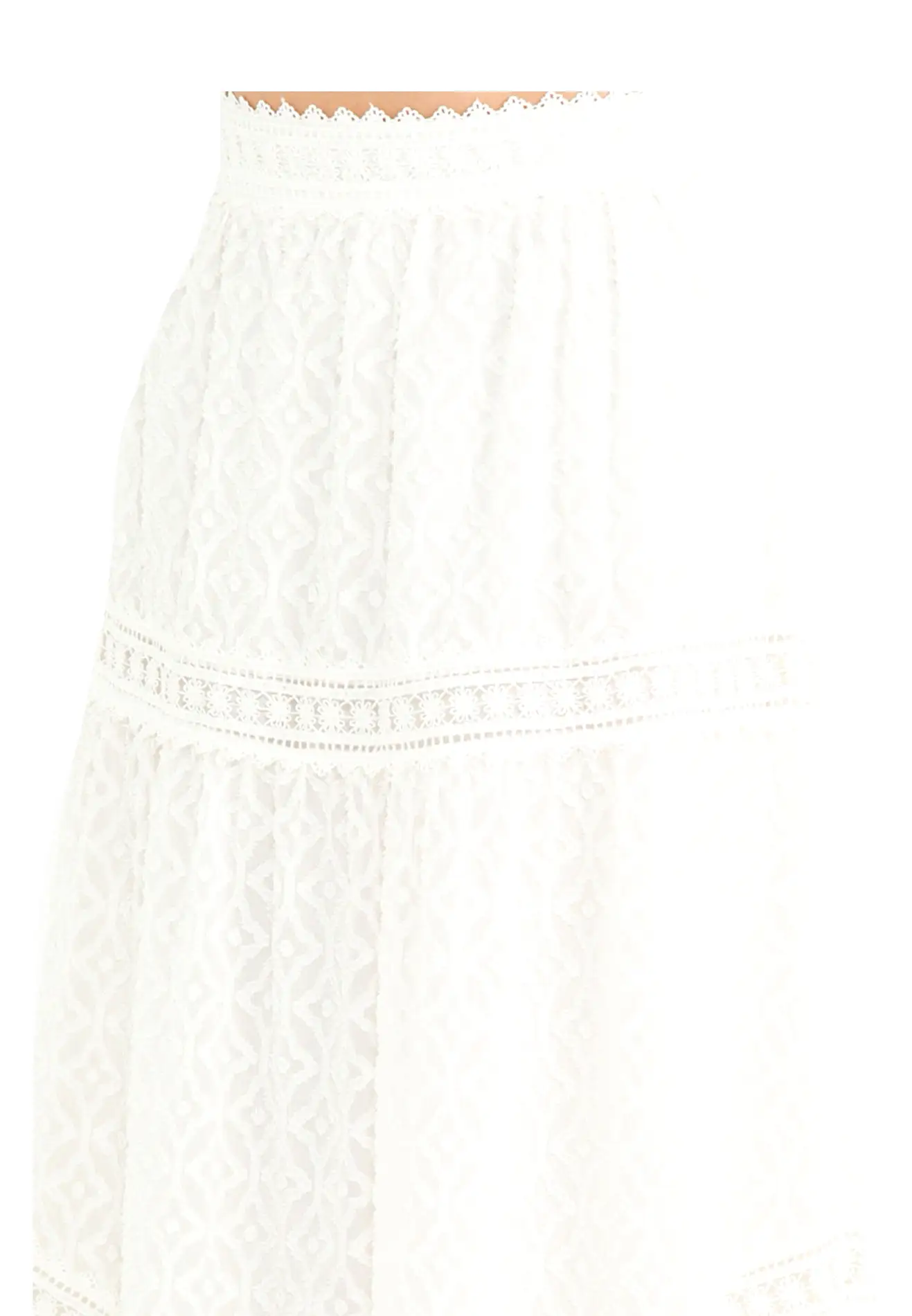 ELLE Apparel Tufted Lace Maxi Skirts