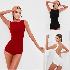 Essential Dance Leotards | Wine Red/White/Black | 2216