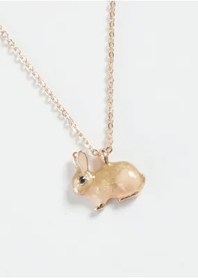 Fable England Rabbit Enamel Necklace