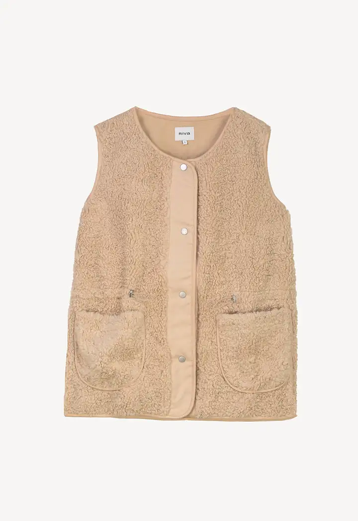 Faux Sheep Fur Hem Gilet