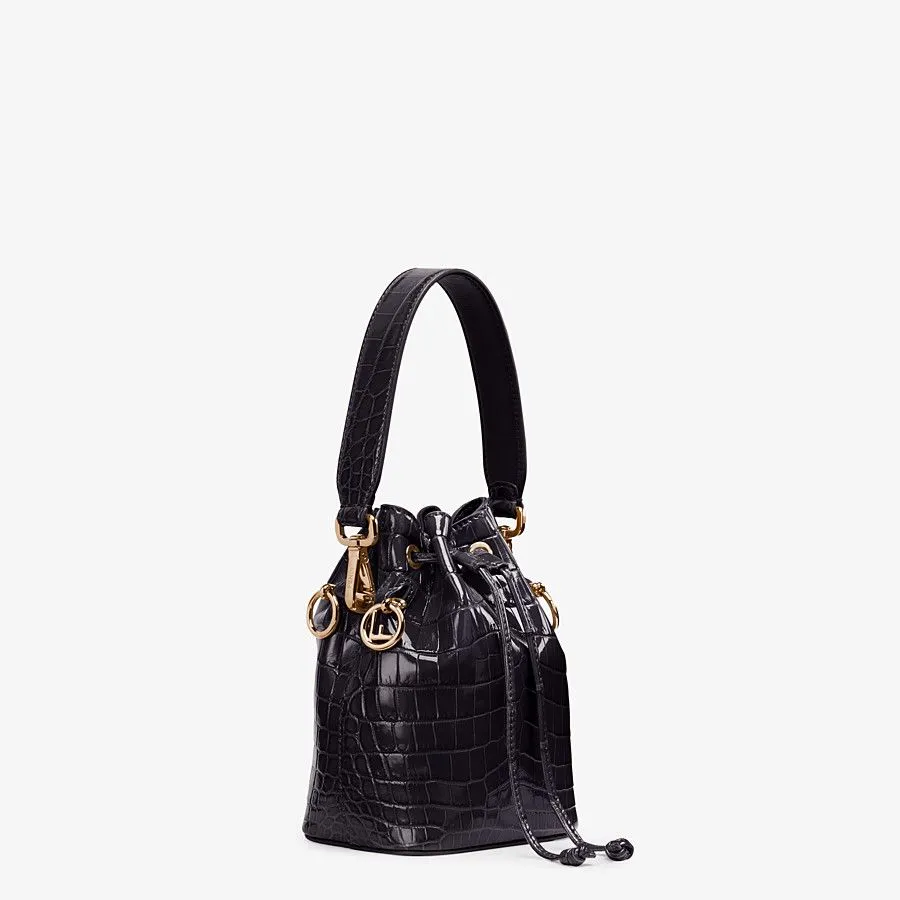 Fendi Mon Tresor Polyurethane Mini Bag Black