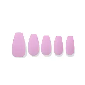 Finger Suit Taffy Pink Nails 40pcs Hand Artificial Fake Nails Long Pretty Home Art Tips Beauty Coffin Shape Press On Pink Color