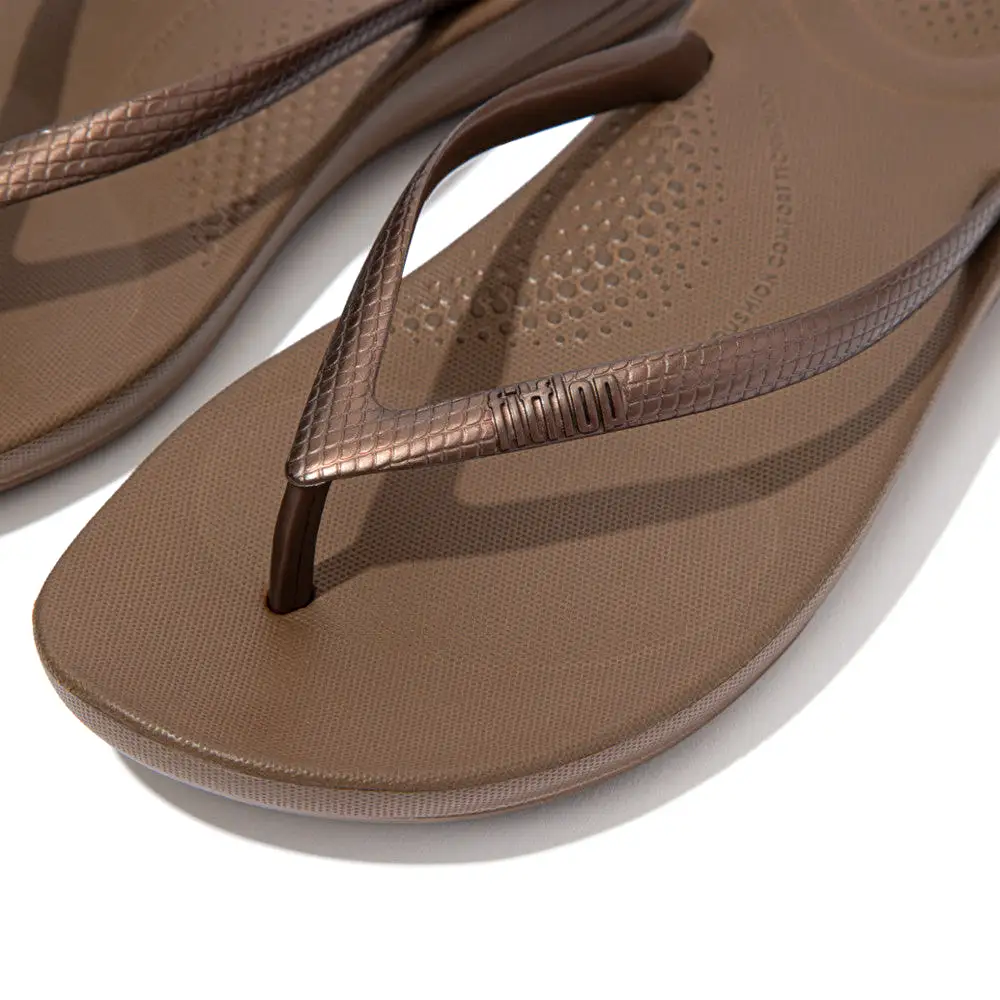 FitFlop iQushion Ergonomic Thongs Bronze