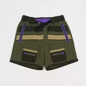 FLINT PANELLED SHORTS OLIVE