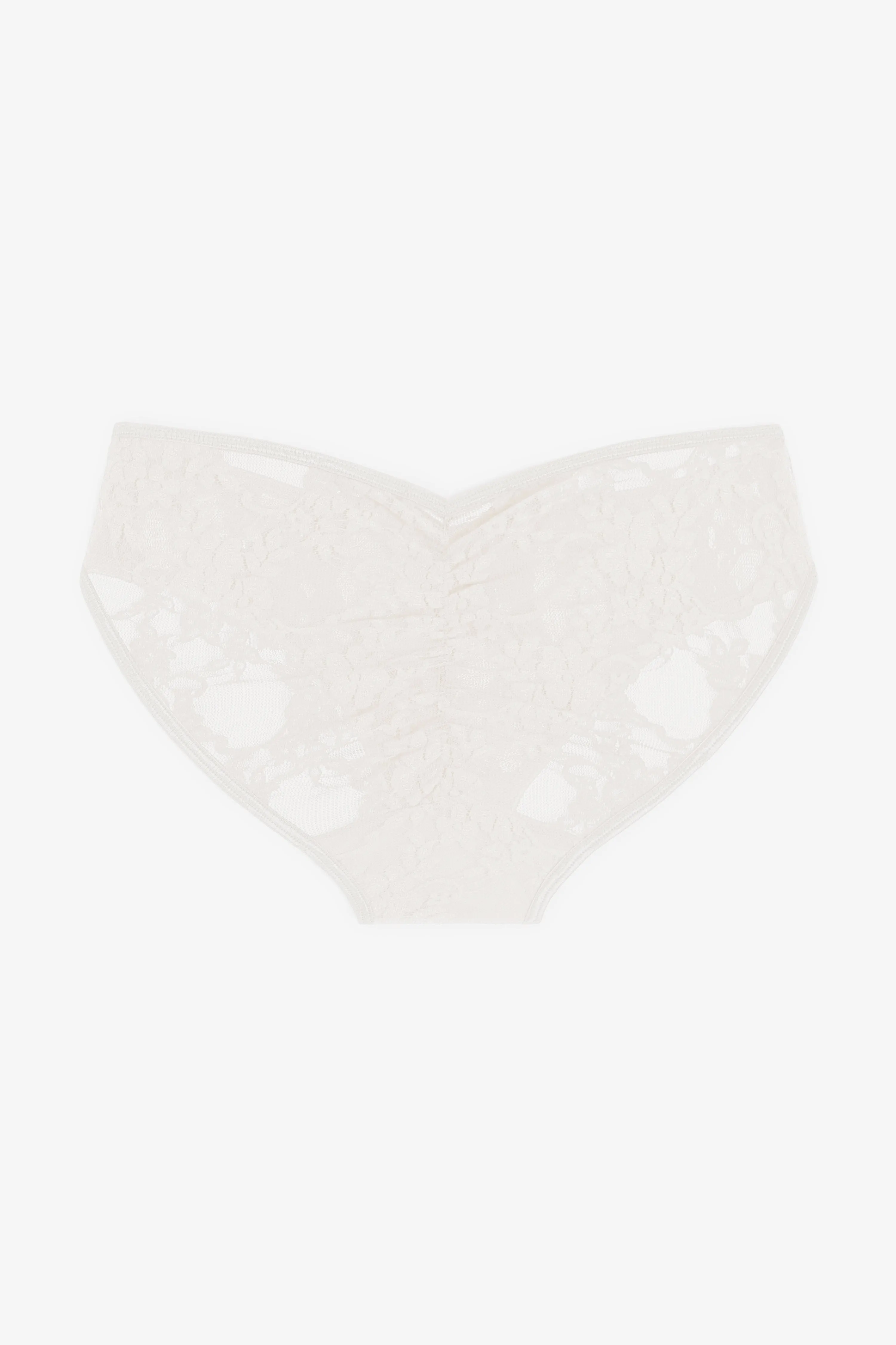 FNS08 - Floral Lace Ruched Back Bikini Panty