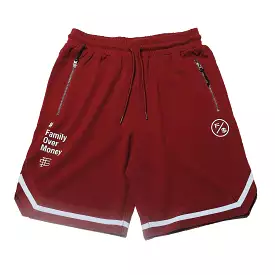 FOM PIQUE CREWNECK SHORTS BURGUNDY