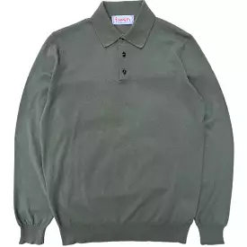 FRESH Polo Long Sleeve Made In Italy Green