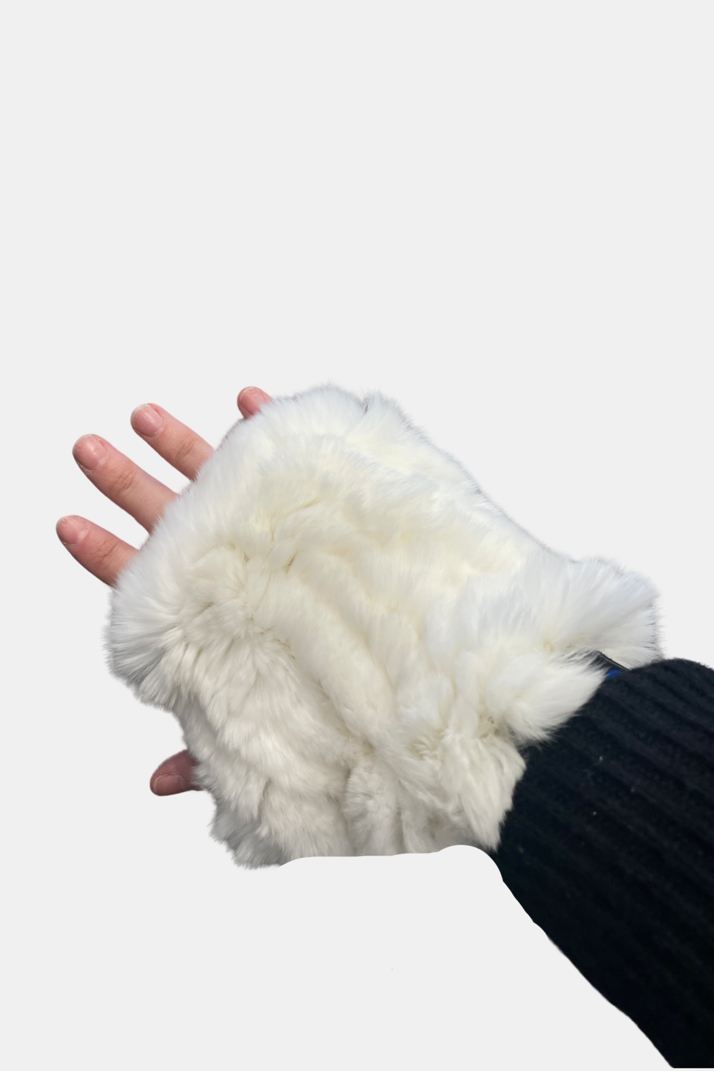 Fur Fingerless Gloves