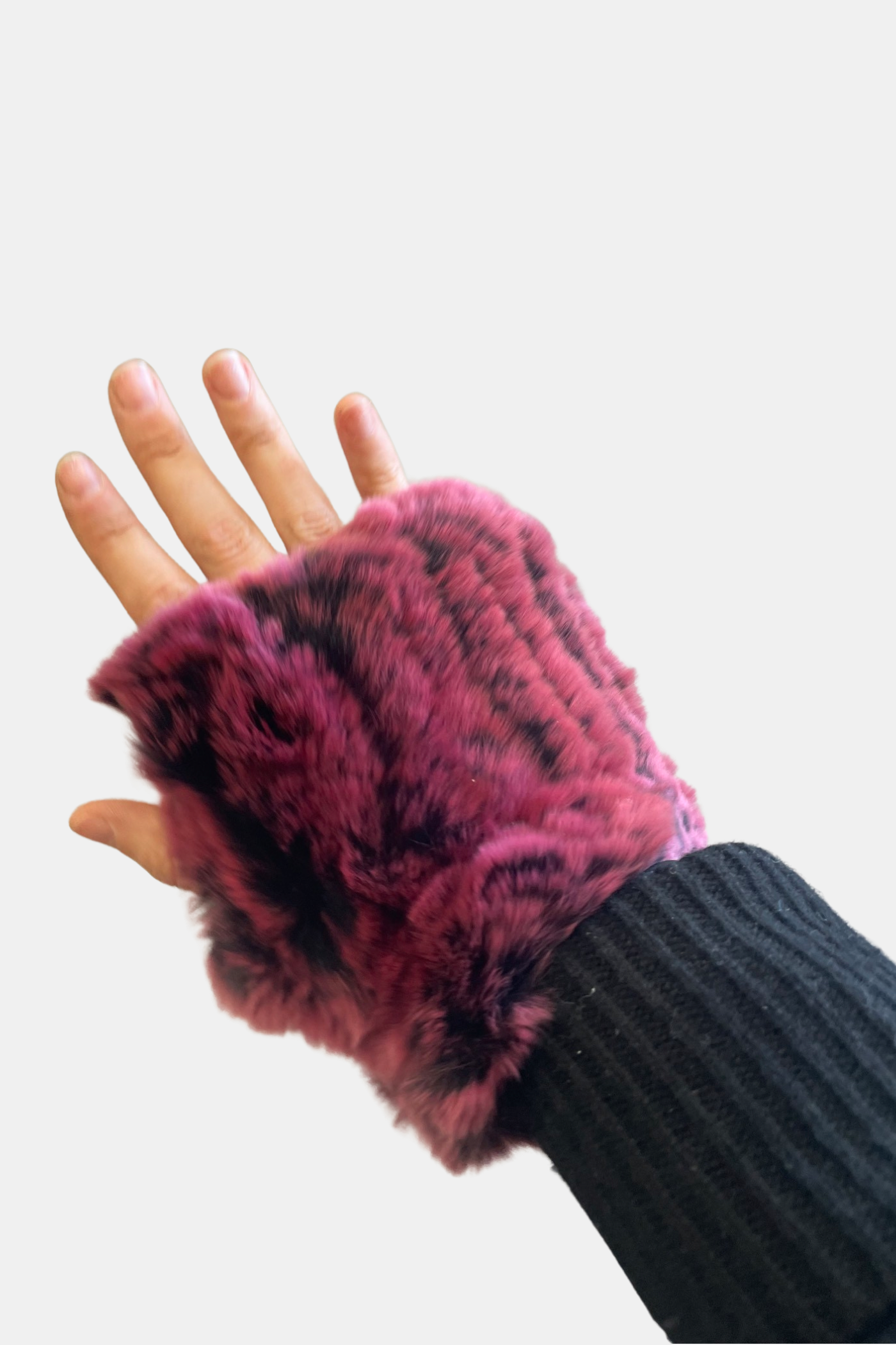 Fur Fingerless Gloves