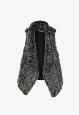 Fuzzy Two Toned Faux Fur Winter Vest