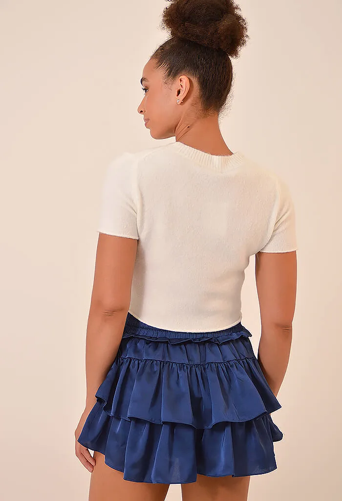 Georgina Ruffle Skort-Navy