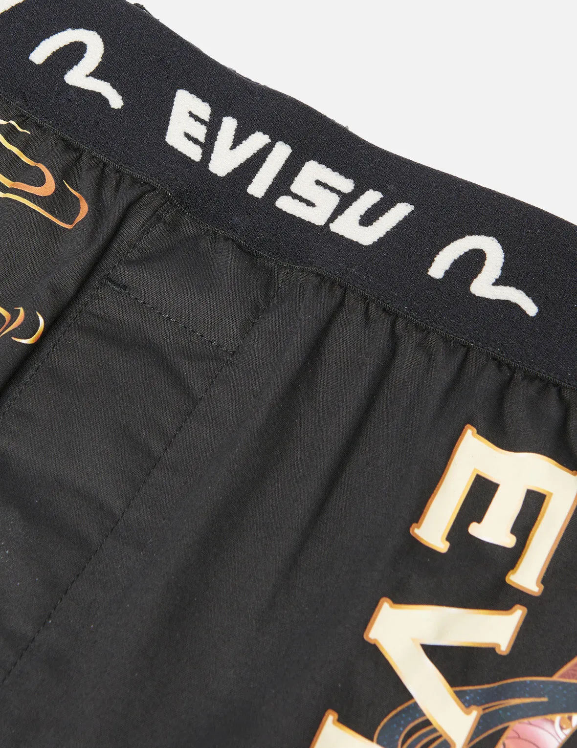 Golden Dragon and Kamon Print Boxer Shorts