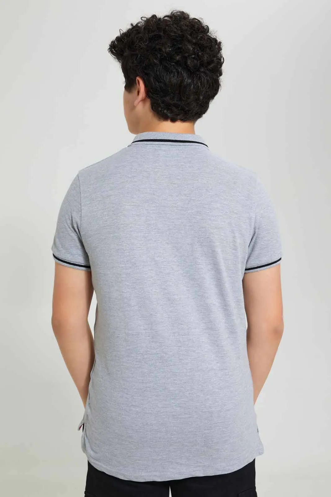 Grey Superman Polo Shirt