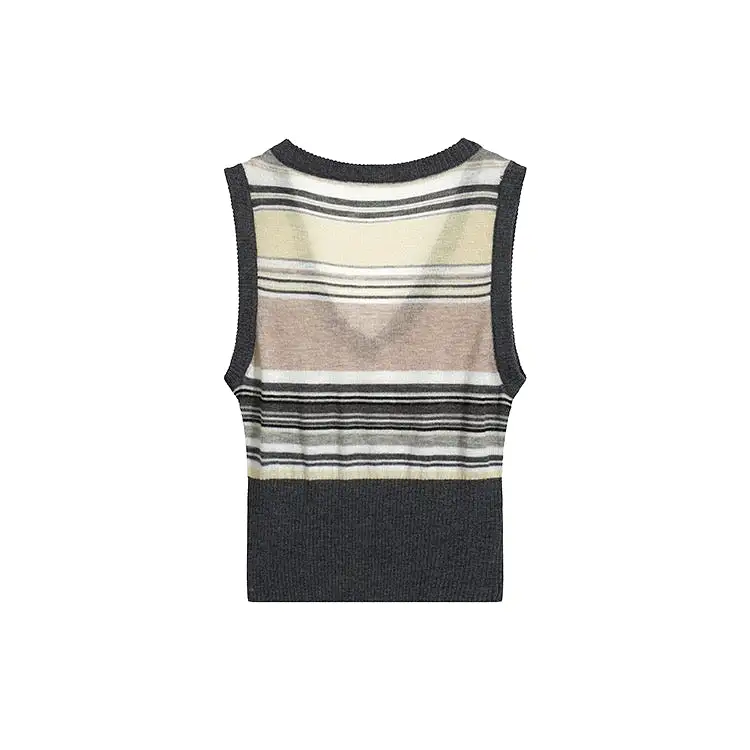 Heather Stripe Knit Vest