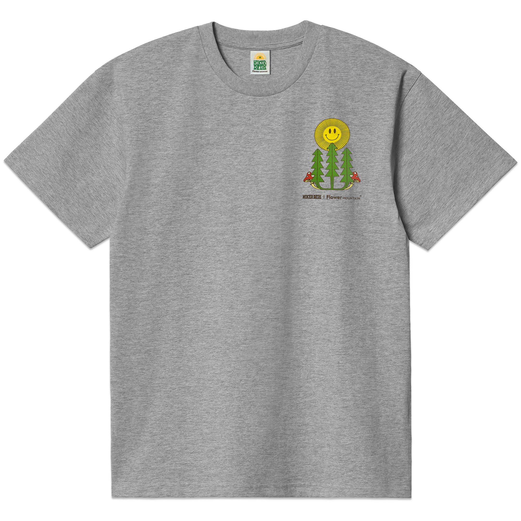 Hikerdelic x Flower Mountain Personal Growth T-Shirt - Grey Marl