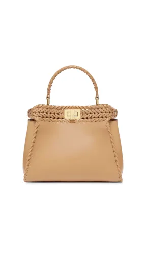 Interlaced Peekaboo Mini Bag - Beige