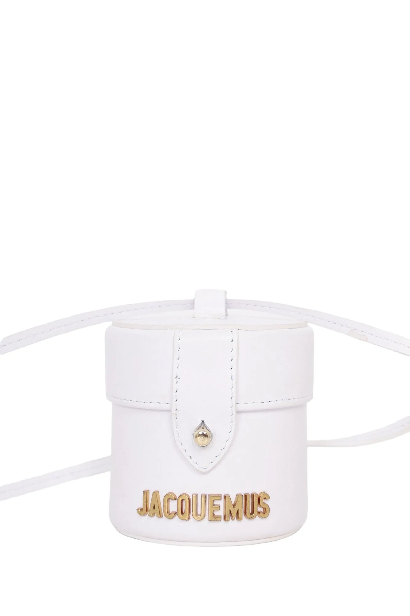 Jacquemus White Leather Le Vanity Mini Bag