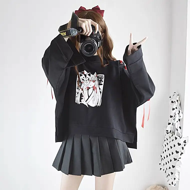 JAPANESE CUTE BLACK PLEATED SKIRT BY70170