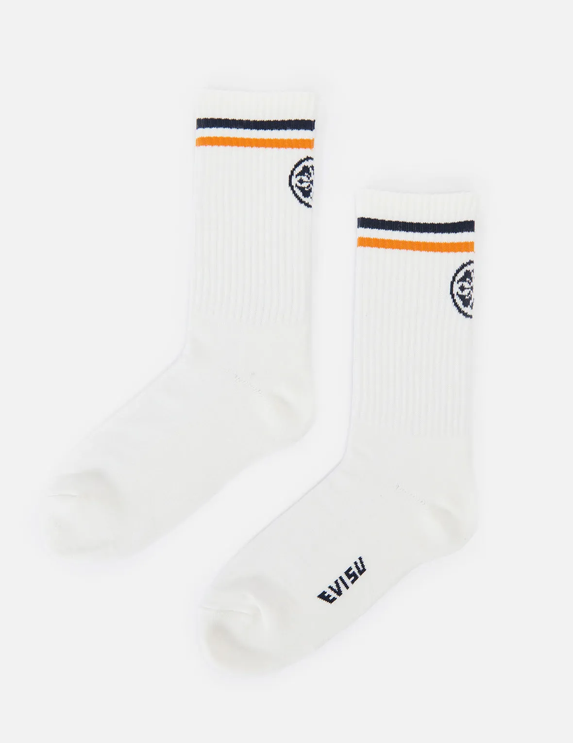 Kamon and Stripe Jacquard Long Socks