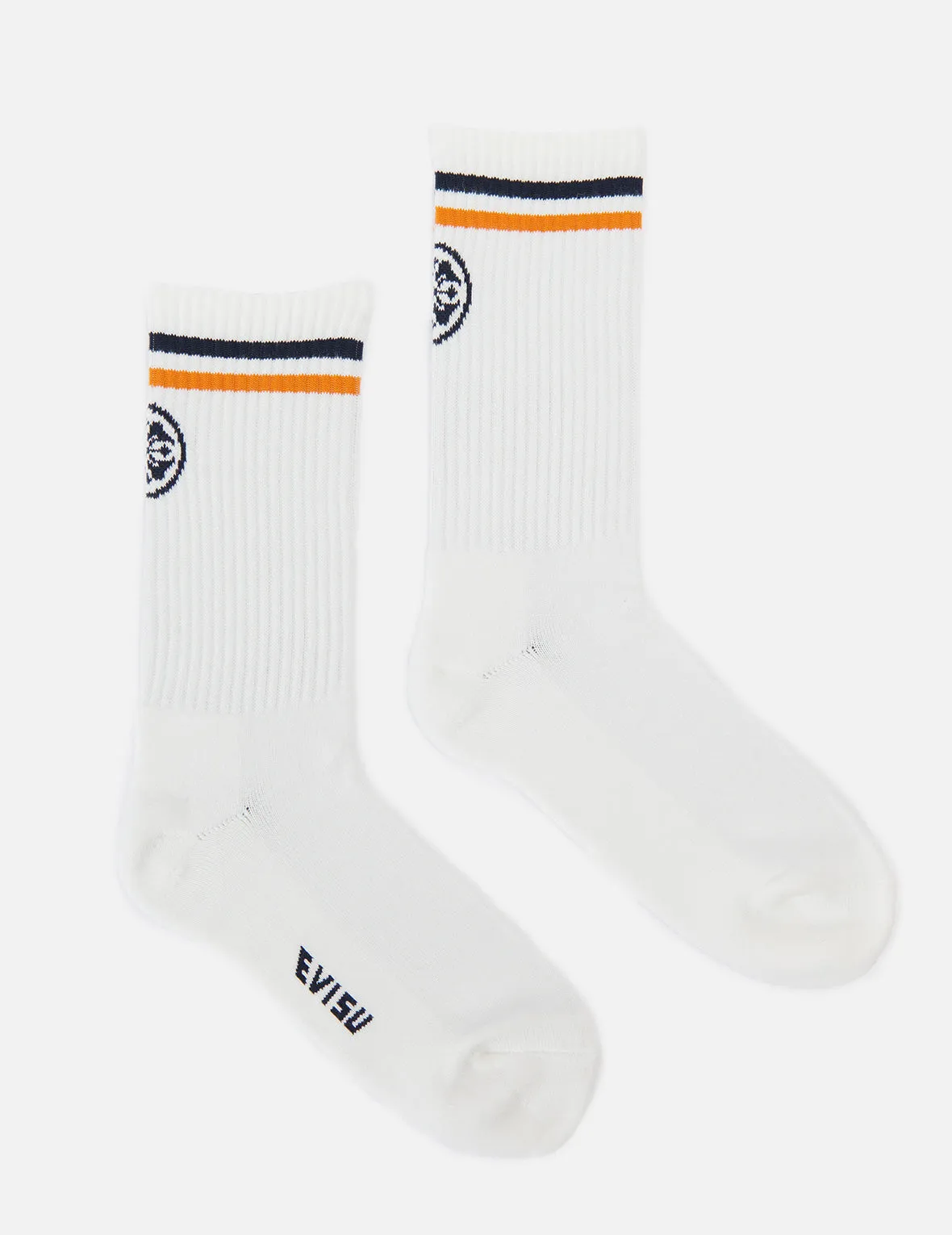 Kamon and Stripe Jacquard Long Socks