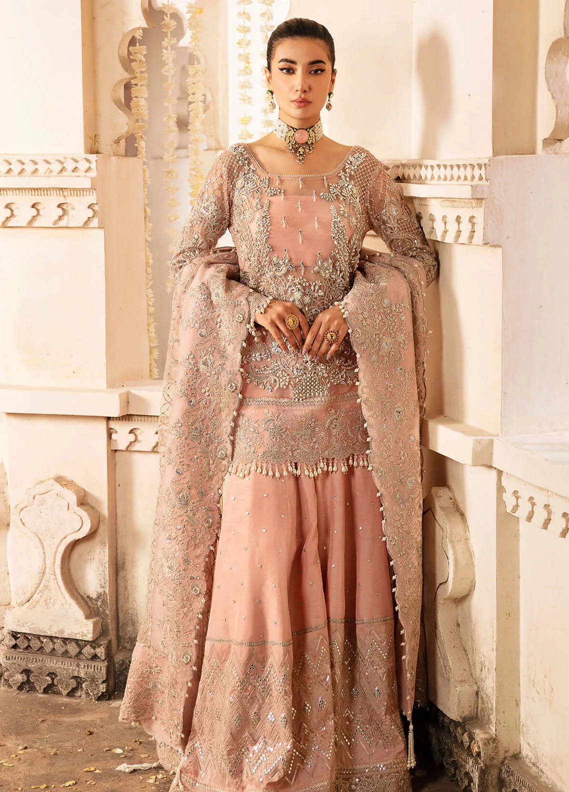 Kayseria By Serene Premium Embroidered Net 3 Piece Unstitched Suit SP24KS SB-24 BLUME