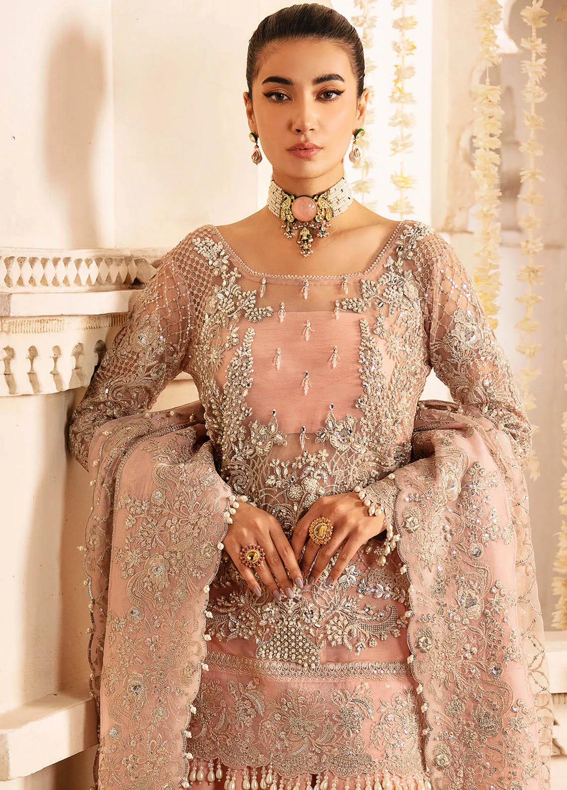 Kayseria By Serene Premium Embroidered Net 3 Piece Unstitched Suit SP24KS SB-24 BLUME