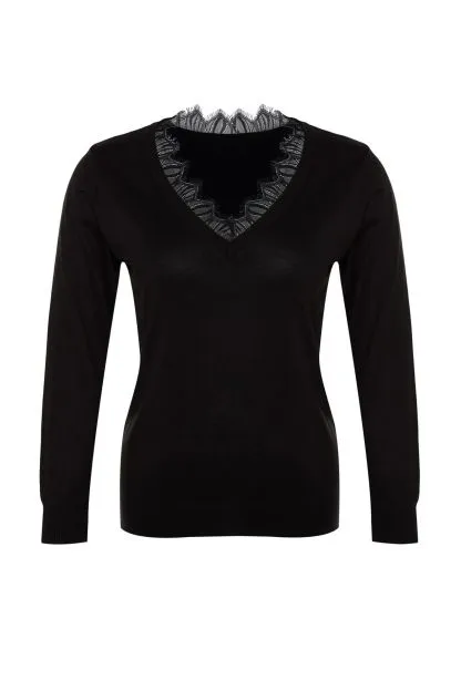 Lace Detail Knitwear Sweater