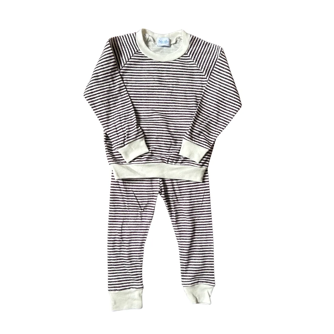 Loungewear / PJ set - Maroon Stripe