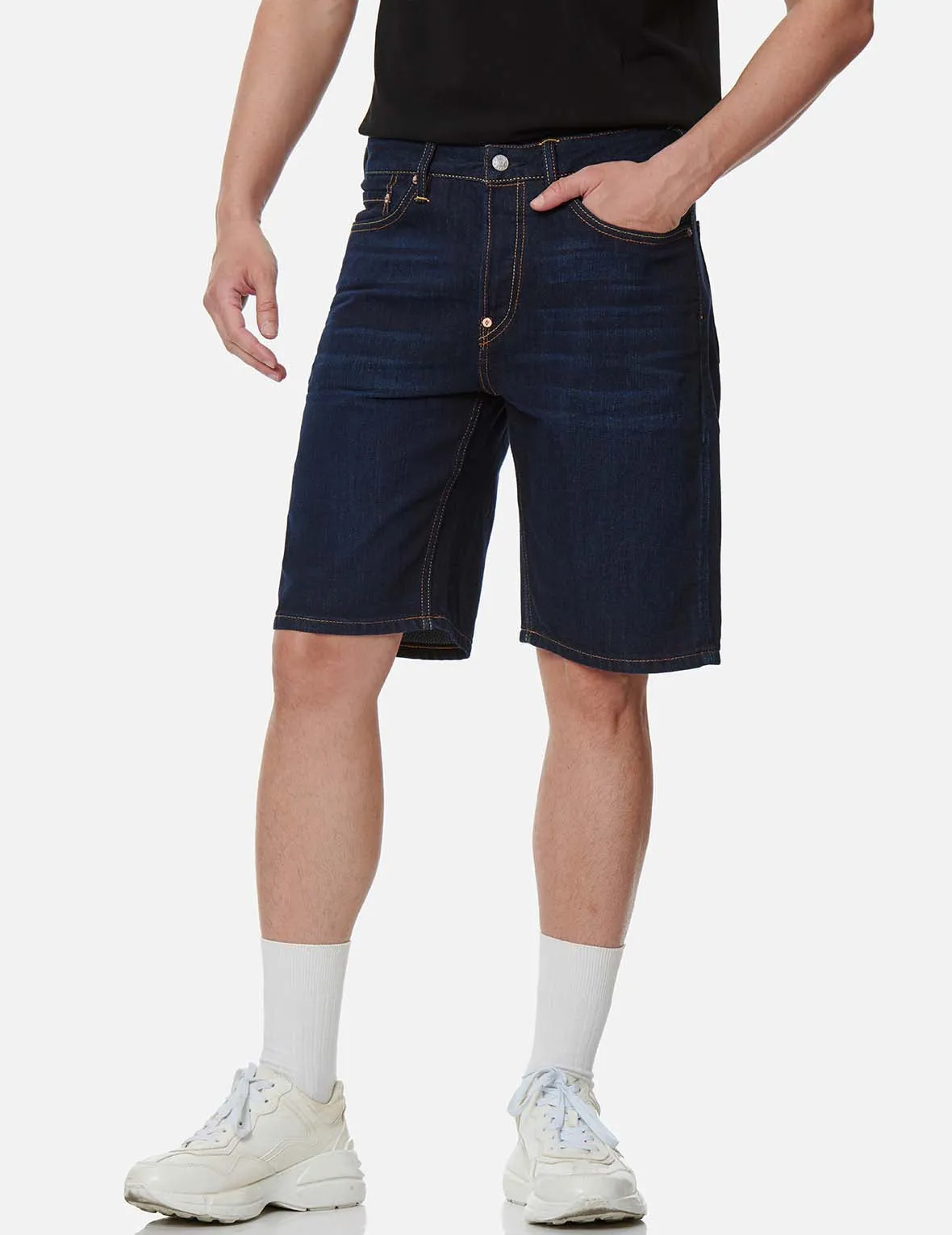 Lucky Charm-pattern Daicock Denim Shorts