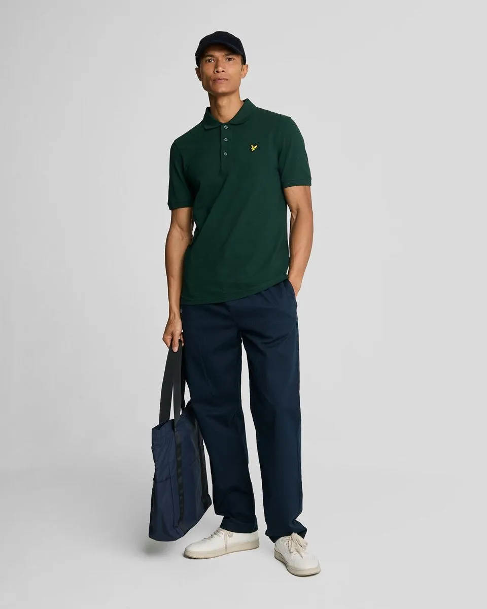 Lyle & Scott Plain Short Sleeve Polo Shirt Dark Green