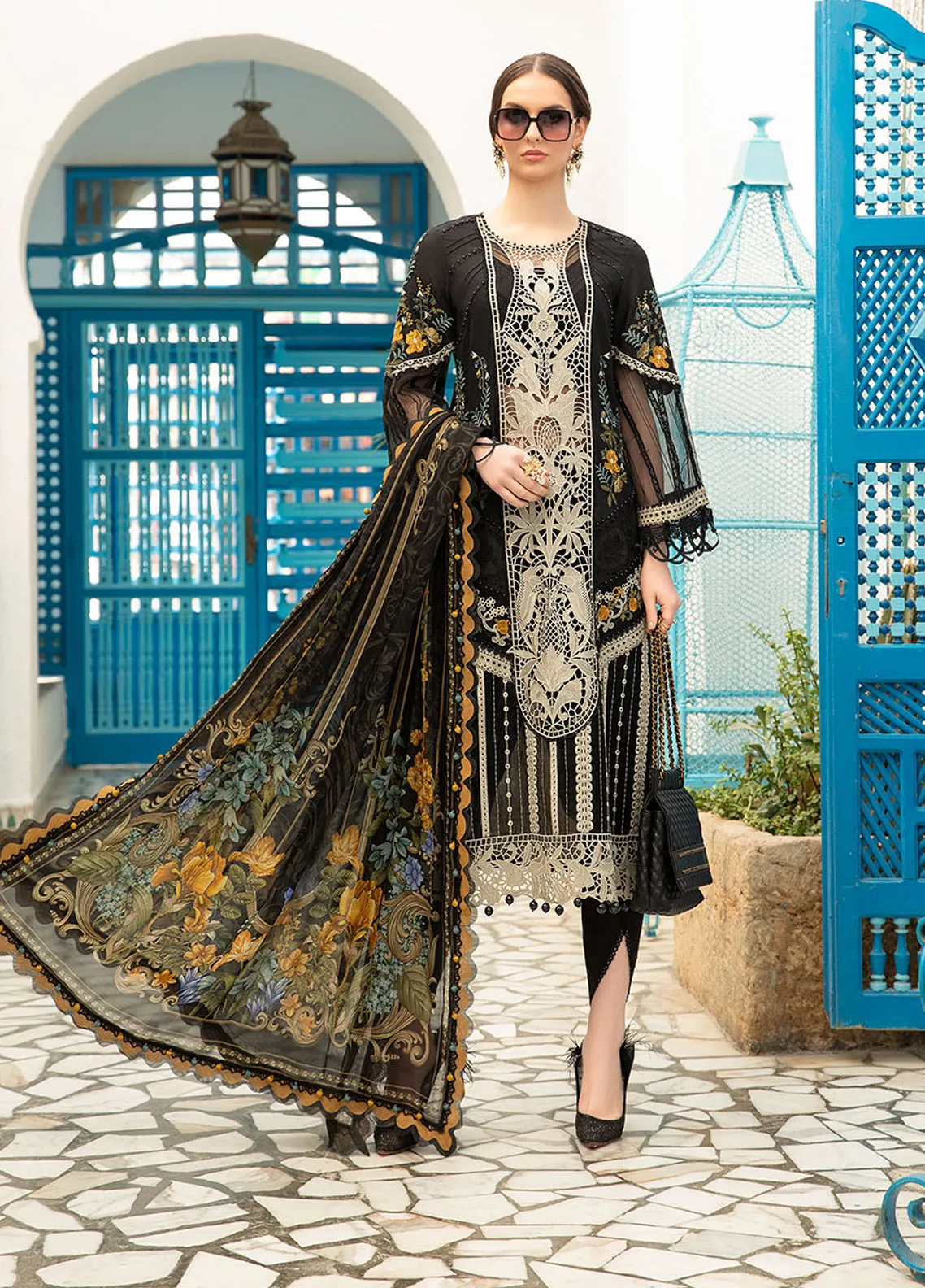 Maria B Embroidered Lawn Unstitched 3 Piece Suit - MB24VL 2415-B