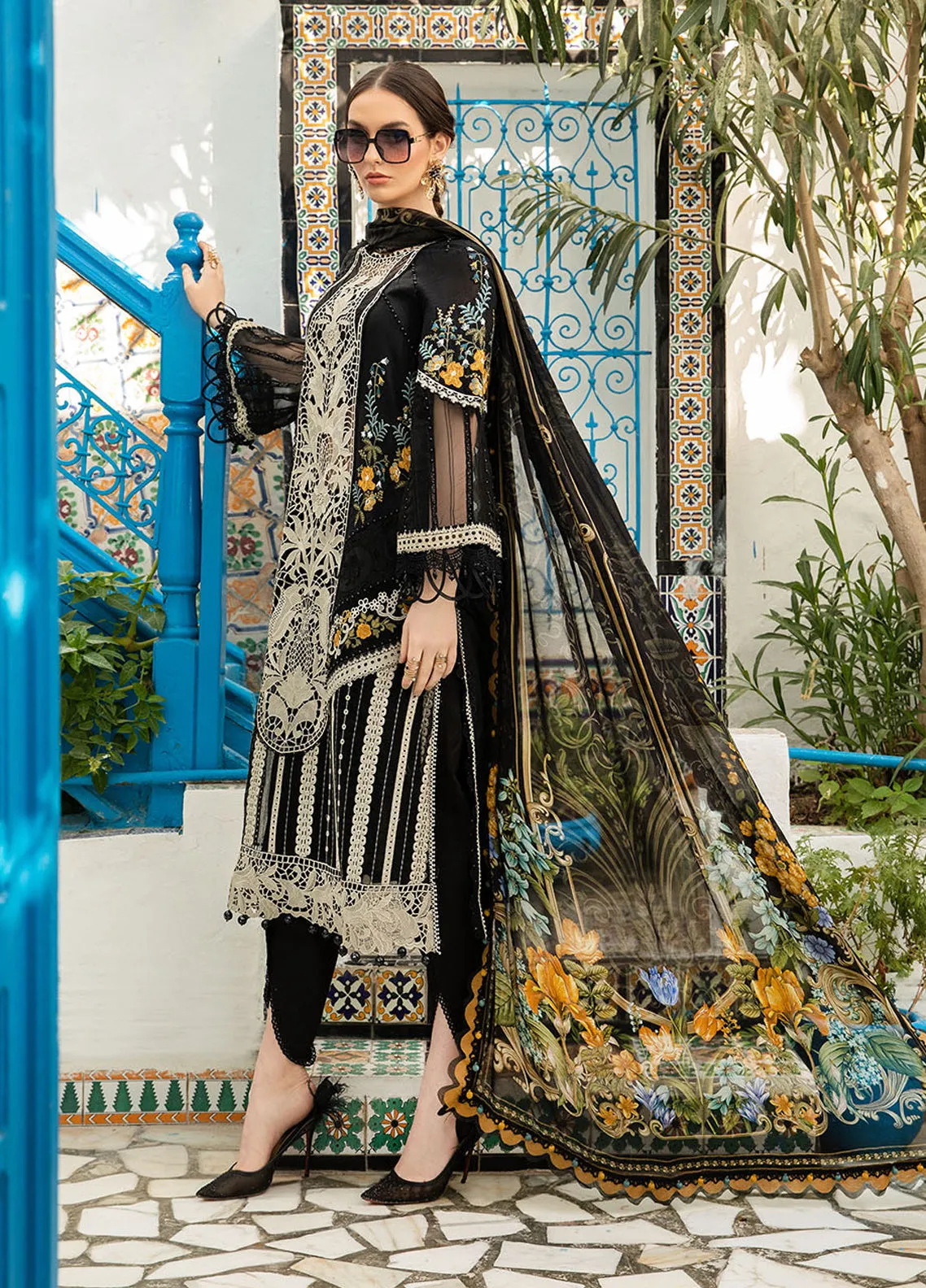 Maria B Embroidered Lawn Unstitched 3 Piece Suit - MB24VL 2415-B