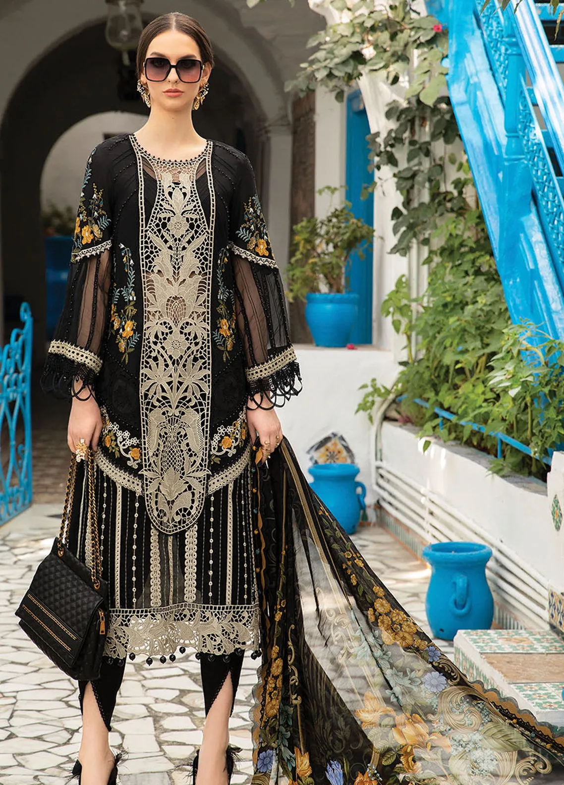 Maria B Embroidered Lawn Unstitched 3 Piece Suit - MB24VL 2415-B