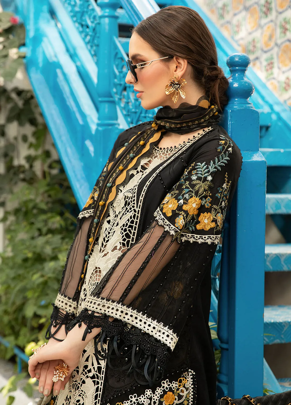 Maria B Embroidered Lawn Unstitched 3 Piece Suit - MB24VL 2415-B