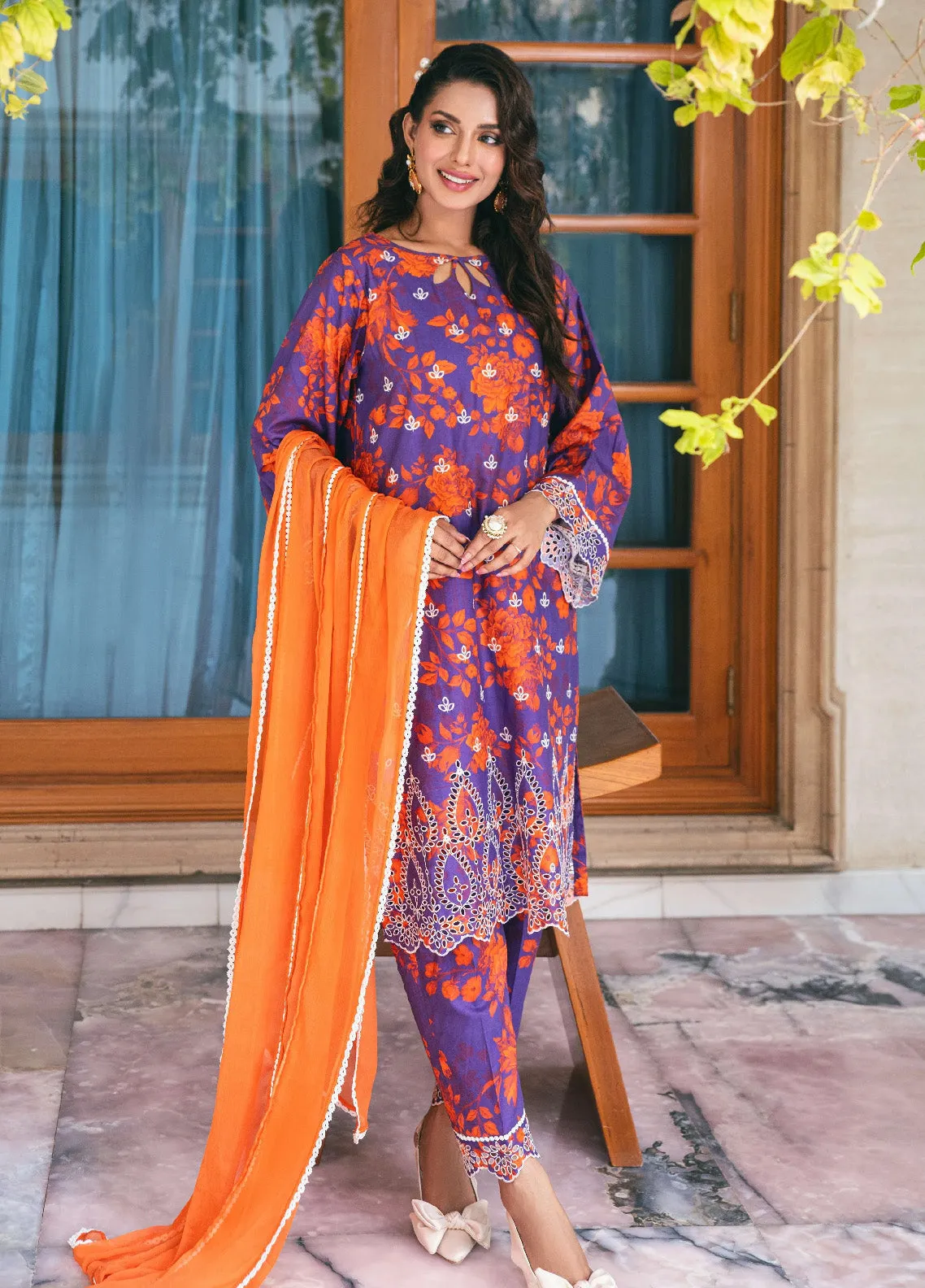 Marjaan By Addee Embroidered Lawn Stitched 3 Piece Suit - AD24MPL SM-026 PAKEEZA