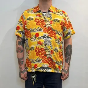 Micky Oye - Aloha Shirt Land of Fujiyama Yellow/Red