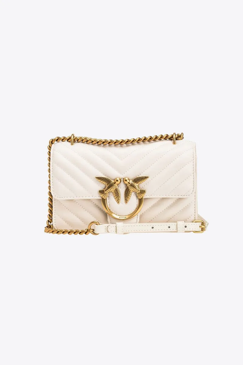 Mini borsa Love Bag one chevron donna Bianco