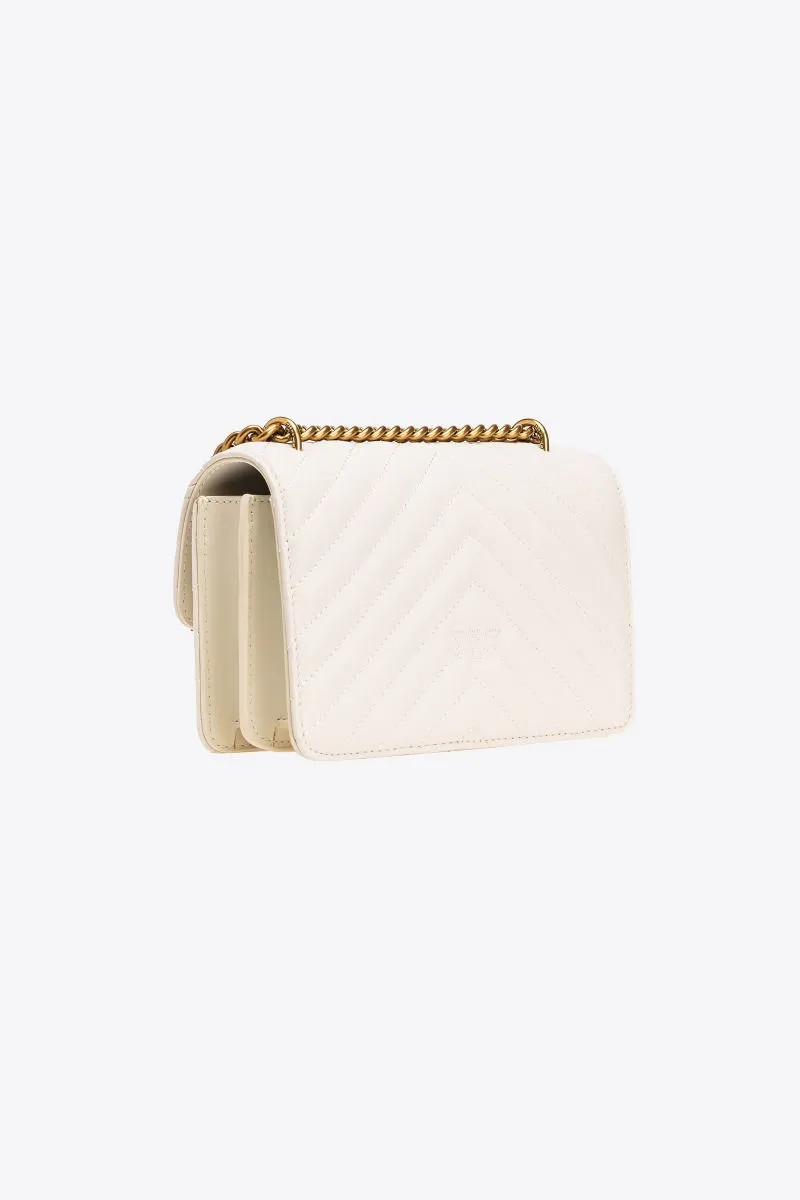 Mini borsa Love Bag one chevron donna Bianco