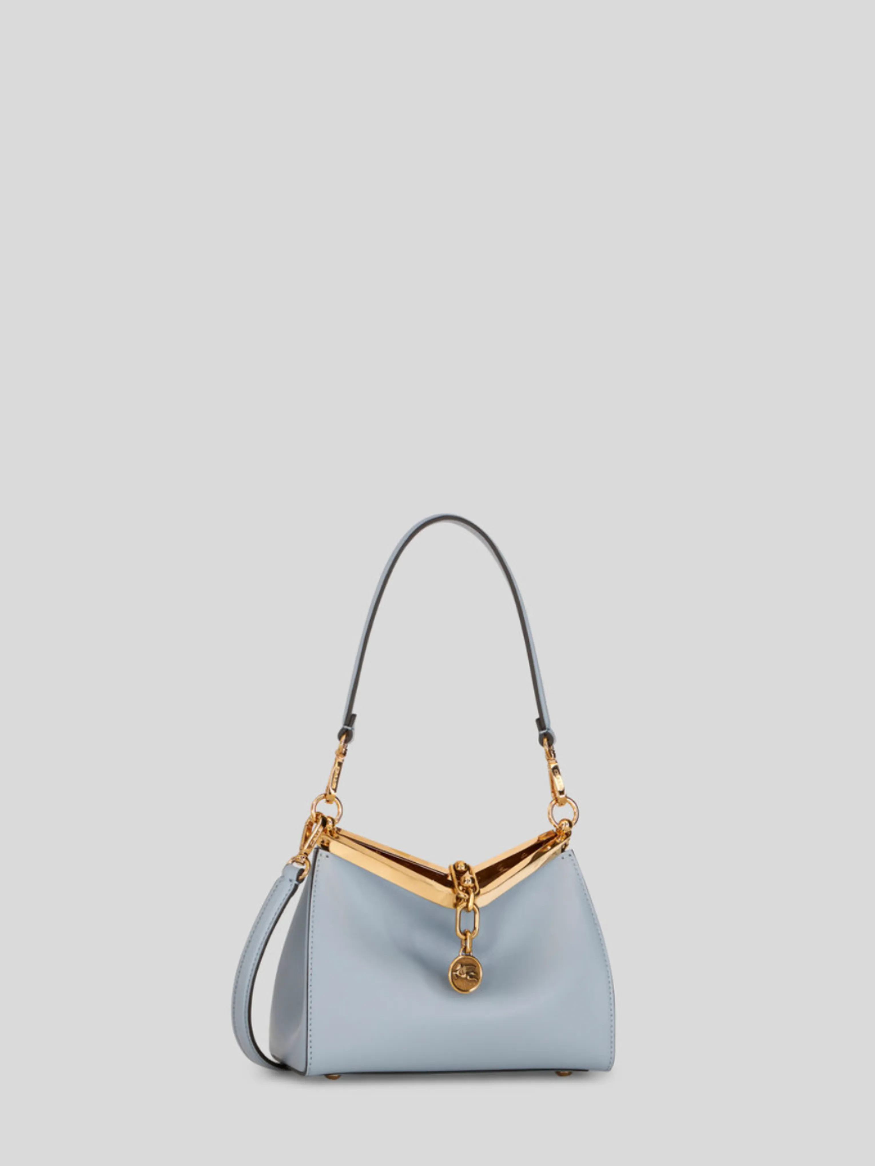 Mini Vela Blue Leather Bag