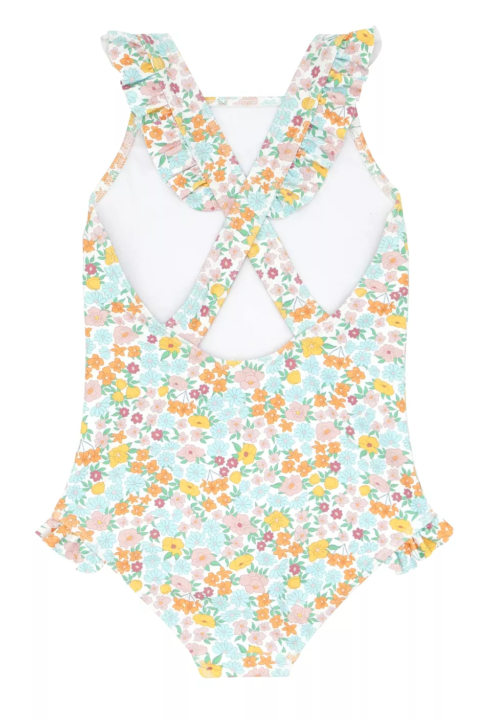 Minnow - Girls Hawaiian Floral Crossover One Piece