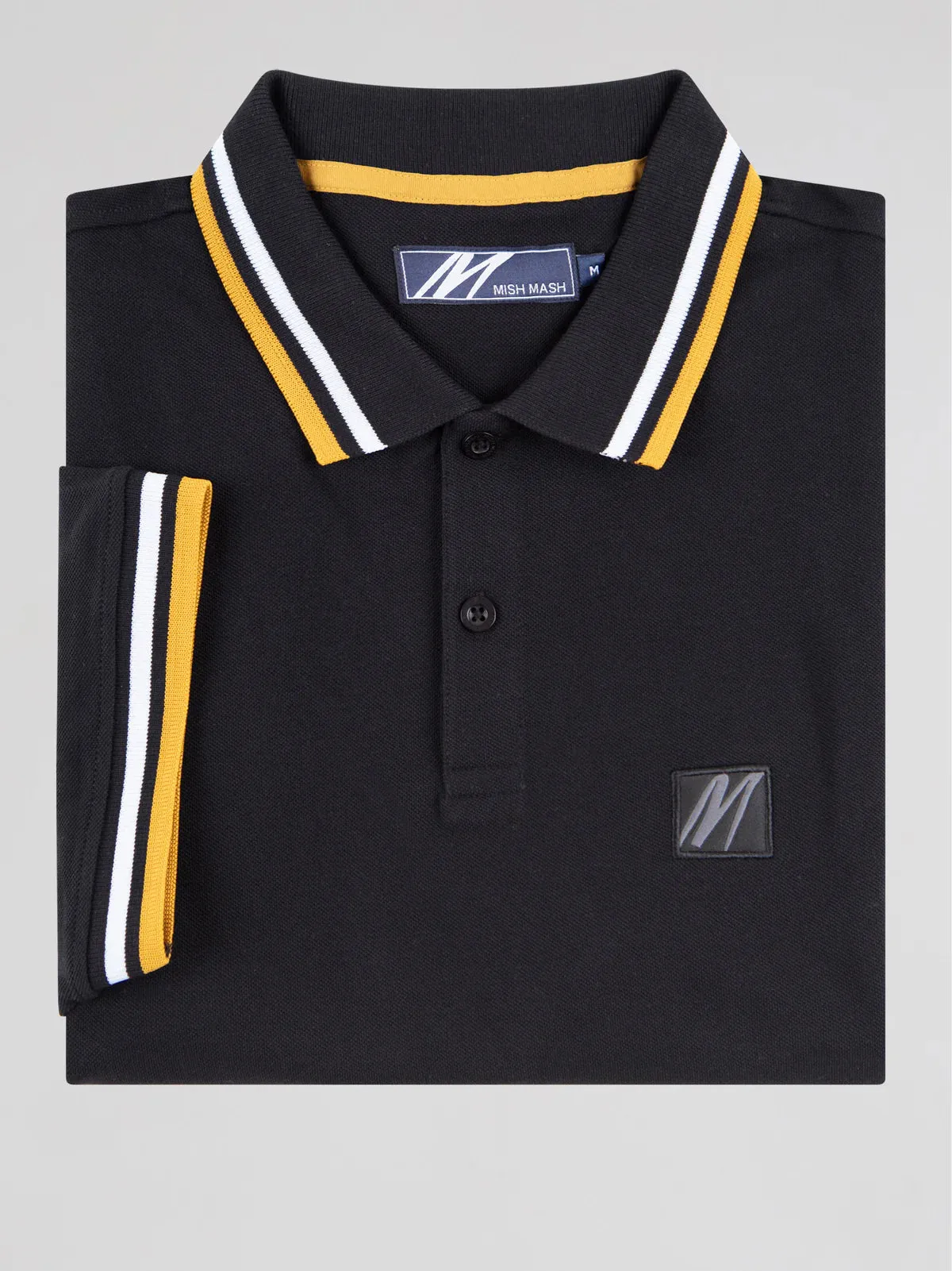 Mish Mash REGULAR FIT RAPTOR BLACK CLASSIC PIQUE POLO