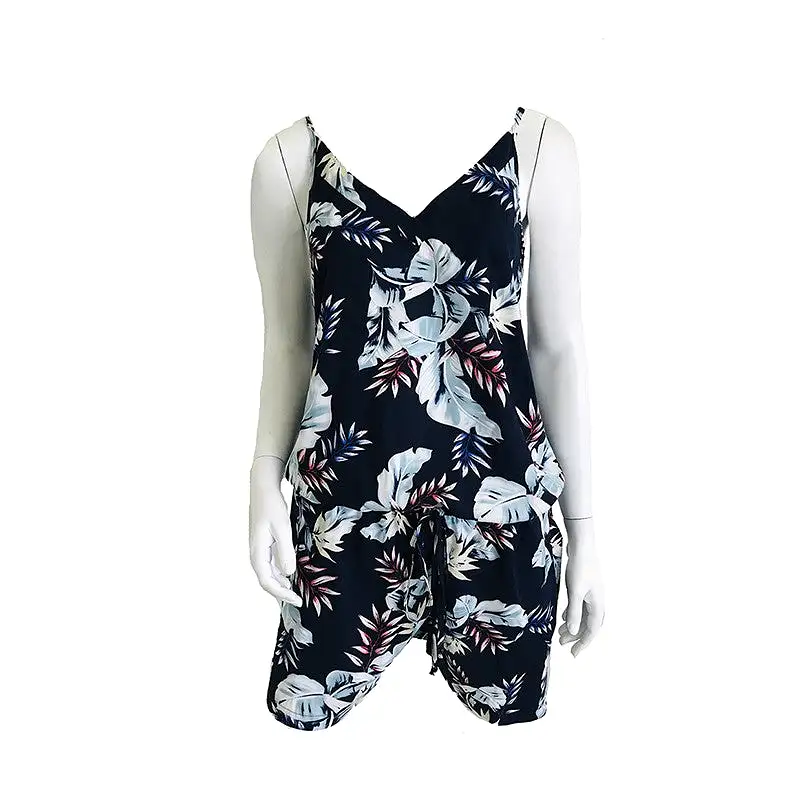 Navy Floral Play Suit