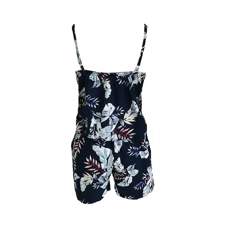 Navy Floral Play Suit