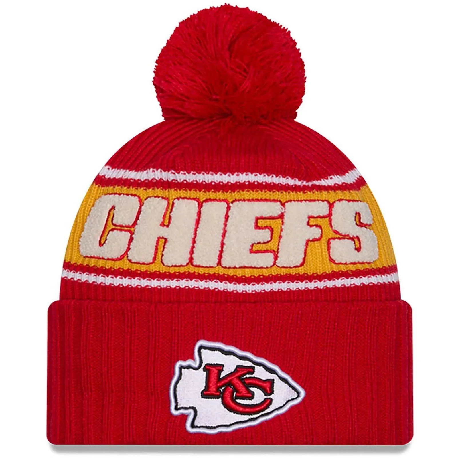 New Era Mens Knits Kansas City Chiefs Bobble Hat - Red